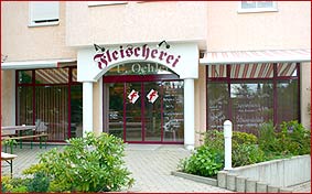 Hauptgeschäft und Firmensitz der Fleischerei Oehler in Greiz-Pohlitz